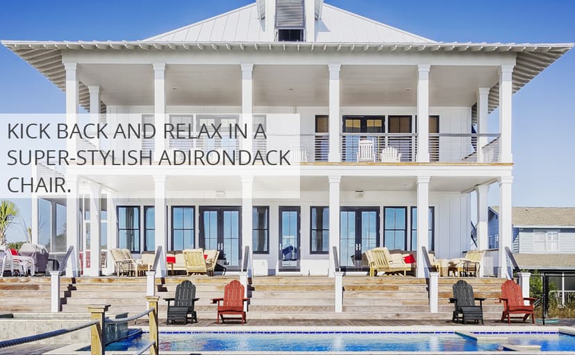 LUE BONA Folding Adirondack Chair Set of 4, Black HDPS Fire Pit Patio Chairs Weather Resistant, Modern Plastic Outdoor Chairs with Cup Holder