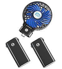 HandFan Upgraded Portable Handheld Misting Fan, Rechargeable Personal Mister Fan, Spray Water Mist Fans, Foldable Mini Cooling Hand Fans for Summer Beach Travel Concerts, Gifts for Women(Royal Blue)