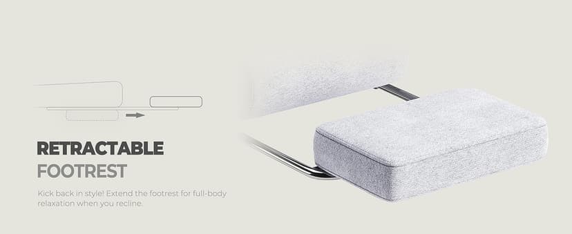 Dowinx Gaming Chair Fabric with Pocket Spring Cushion, Massage Game Chair Cloth with Headrest, Ergonomic Computer Chair with Footrest 290LBS, Black and Grey