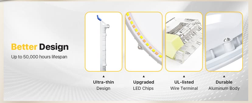 Ensenior 12 Pack 6 Inch LED Recessed Ceiling Light, Dimmable, 2700K-5000K 5CCT, 1200LM 12W 120V, High Brightness Canless Wafer Downlight - ETL&FCC&IC