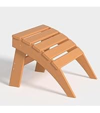 nevilywood Folding Adirondack Chair - Extended Ergonomic Backrest, Cup Holder - Easy Assembly - Durable HDPE Plastic, Weather Resistant & Maintenance-Free - Lawn, Patio, Deck Supports 400lbs Teak