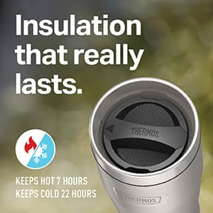 THERMOS ICON SERIES, Stainless Steel Tumbler, Matte Stainless Steel, 16 oz