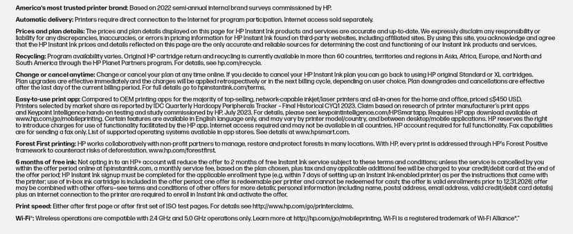 HP OfficeJet 8015e Wireless Color All-in-One Printer, 6 month Instant Ink trial included