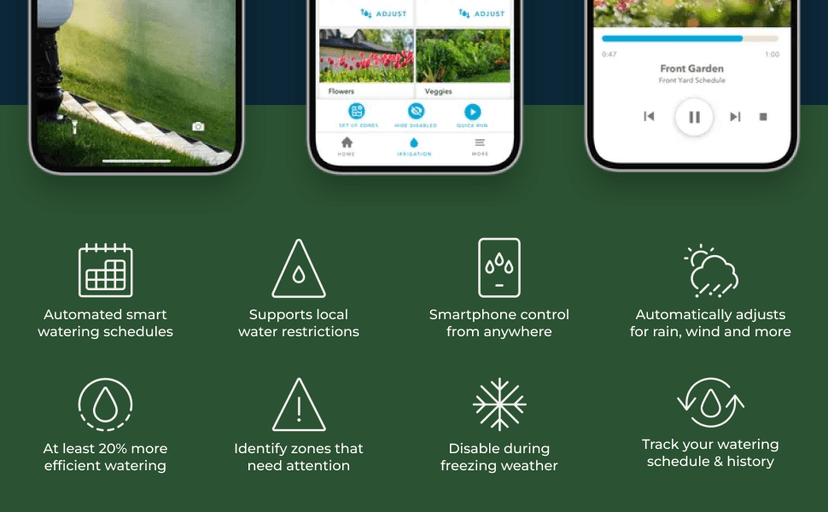 Rachio 3: 8 Zone Smart Sprinkler Controller (Simple Automated Scheduling + Local Weather Intelligence. Save Water w/ Rain, Freeze & Wind Skip), App Enabled, Works w/ Alexa, Fast & Easy Install