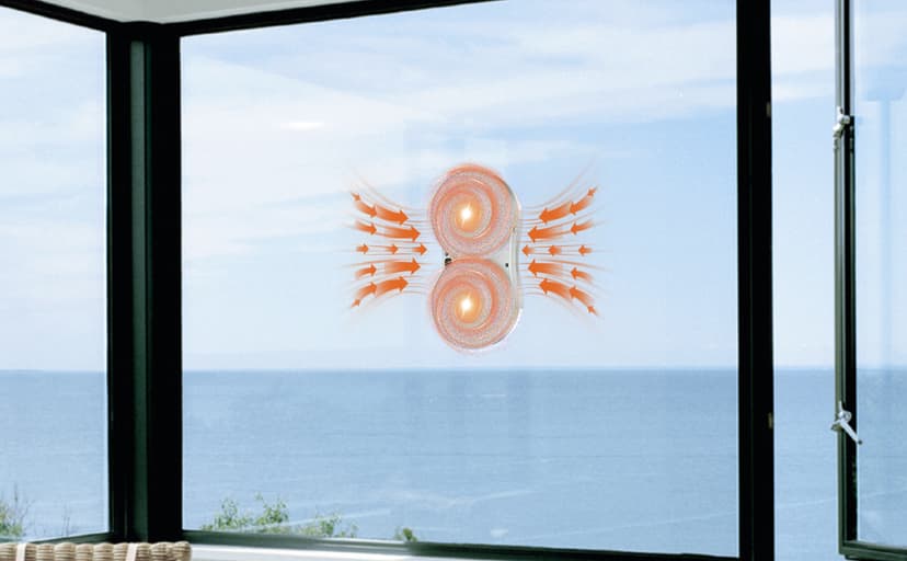 Window Cleaning Robot, 5800Pa Intelligent Window Cleaner Robot with 80ml Dual Water Spray, with Path Planning and Edge Detection for Interior/Exterior Highrise Windows