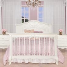 Evolur Aurora 5-in-1 Convertible Crib in Dusty Rose, Greenguard Gold Certified, Features 3 Mattress Height Settings, Sturdy and Spacious Baby Crib, Wooden Furniture