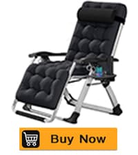 Zero Gravity Chair, Lawn Recliner, Reclining Patio Lounger Chair, Folding Portable Chaise with Detachable Soft Cushion, Cup Holder, Headrest