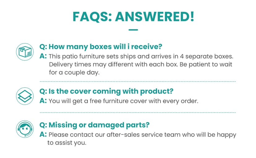 Patio Furniture Set, 7 Pieces Outdoor Patio Furniture with Dining Table&Chair, All Weather Wicker Conversation Set with Ottoman,Grey (Include Sofa Dust Cover)