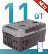 EUHOMY 12 Volt Refrigerator with Ice Maker, 48QT(45L) Electric Cooler Usable Battery Dual Zone, Car Refrigerator APP Control, 12V Fridge 12/24V DC 110-240V AC for Camping, Travel, Outdoor, Home