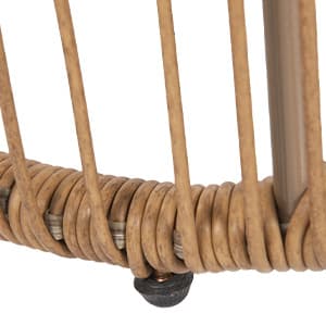 FDW 3-Piece Outdoor Furniture Modern Patio Bistro Set Rattan Conversation Set Wicker Patio Furniture Set with 2 Chairs Coffee Table Cushions Lumbar Pillows for Patio Outdoor Backyard Porch, White