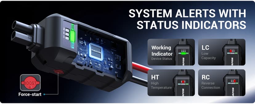 AVAPOW 6000A Car Battery Jump Starter(for All Gas or up to 12L Diesel) Powerful Car Jump Starter with Dual USB Quick Charge and DC Output,12V Jump Pack with Built-in LED Bright Light