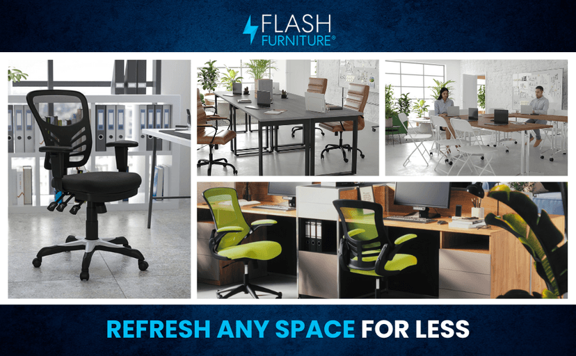 Flash Furniture Posey Mobile Wooden Kneeling Office Chair for Improved Posture, Height-Adjustable Ergonomic Office Kneeling Chair, Natural/Black