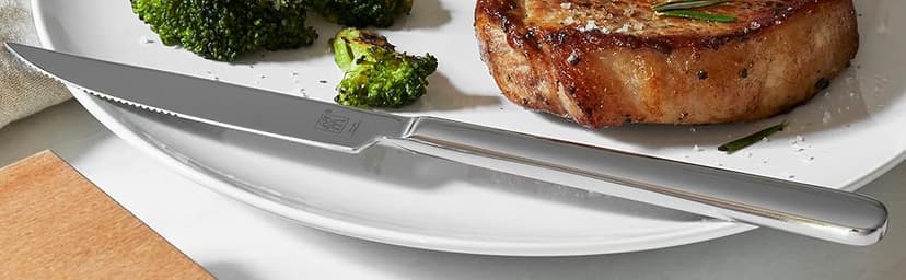 ZWILLING Razor-Sharp Steak Knives set of 8, German Engineered Informed by 290+ Years of Mastery, Silver