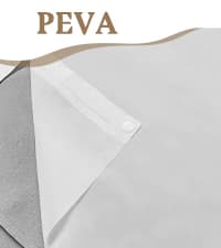 No Hook Slub Textured Shower Curtain with Snap-in PEVA Liner Set - 71" x 74"(72"), Hotel Style with See Through Top Window, Fabric Outer Curtain & Waterproof Inner Liner, White, 71x74