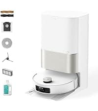 DREAME X50 Ultra Complete Robot Vacuum and Mop with Auto-Empty and Mop Self-Cleaning, 20,000Pa Suction, Obstacle Avoidance and 360° Navigation, Corner to Edge Deep Cleaning, Detangling Brush (White)