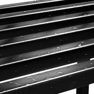 Garden Arch Heavy Duty (Holds 660lbs-250kg) | Metal Arbor Archway for Climbing Plant & Two People Seat Bench |Outdoor Lawn Backyard Decor 81 x 45.3 x 20 in - Black