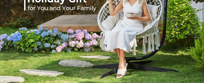 GREENSTELL Hammock Swing Stand, Hanging C-Stand with Spring Hook, for Indoor, Outdoor, Sturdy Hanging Stand Max Load 330lbs