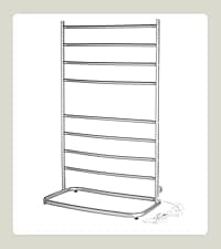 Hyde Park Towel Warmer - Free-Standing Towel Warmer Rack for Drying Towels and Garments - 39-Inch Chrome Finish Frame with 8 Bars - Model WHC