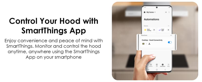 Samsung 36" Bespoke Smart Wall Mount Hood in Clean White, NK36CB600W12AA