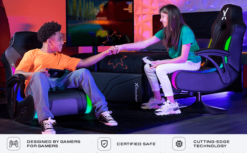 X Rocker PC Computer Gaming Desk Chair with Wheels, College Dorm Room Essentials for Guys and Girls, Adjustable, Ergonomic Office Chair for Gamers