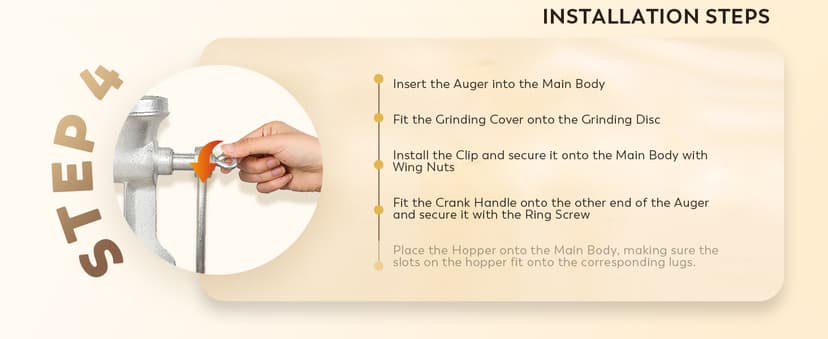 Moongiantgo Corn Grinder Cast Iron, Hand Crank Grain Mill with Large Hopper & Table Clamp, for Manual Crushing Barley Wheat Berries Coffee Chickpeas Seeds Pepper Dried Beans Animals Feed Home Brewing