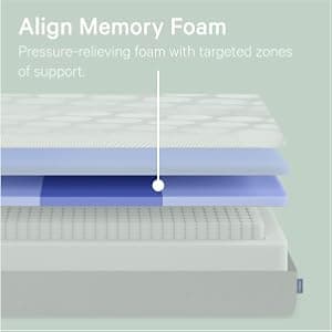 Casper Sleep Original Foam Hybrid, Twin Mattress - Medium Firm Memory Foam with Zoned SupportTM - 100-Night Trial - CertiPUR-US Mattress, Light Gray