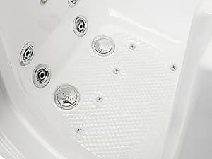 Ella Capri 30"x52" Acrylic Air + Hydro Massage and Heated Seat Walk-In Bathtub with Right Outward Swing Door, 2 Piece Fast Fill Faucet, 2" Dual Drain