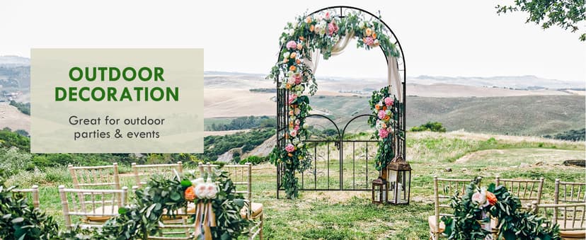 Outsunny 7.4ft Steel Garden Arch with Gate, Garden Arbor Trellis for Climbing Plants, Roses, Vines, Wedding Arch Stand for Outdoor, Garden, Lawn, Backyard, Black