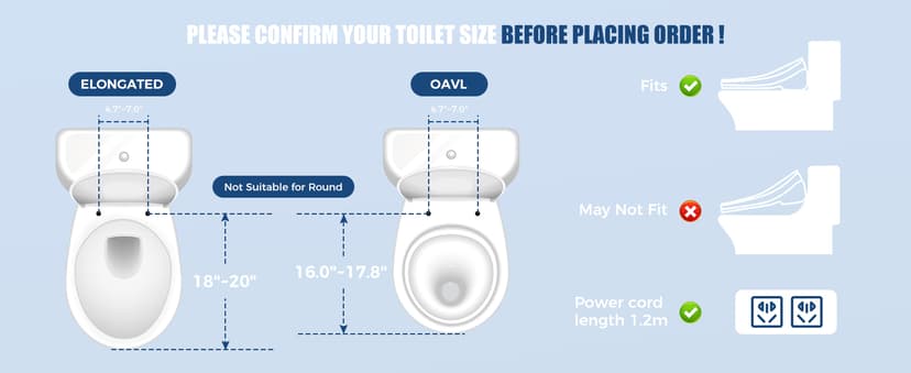 Bidet Toilet Seat, Electric Heated Toilet Seat Elongated with Instant Warm Water & Dryer, Rear and Feminine Washing, Self-Clean Nozzle, Slow Close Lid, Wireless Remote,Night Light