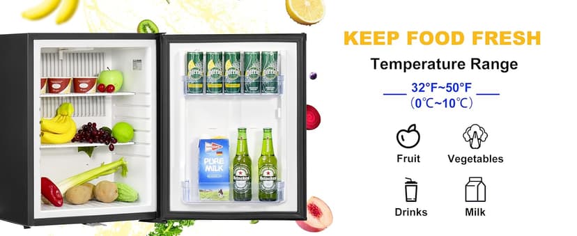 SMETA 12 Volt Refrigerator 12v 1.2 cuft RV Mini Fridge with Lock Truck Refrigerator DC 12V|110V Compact Small Fridge for Freightliner Cascadia Wheeler Trucker Drivers, Camper, Boat, Marine