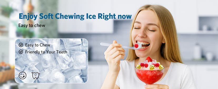 COWSAR Nugget Ice Makers Countertop Soft Chewable Pellet Ice Machine with Auto-Cleaning Function, 35Lbs/24H, Portable Ice Makers for Kitchen, Office, Home,Silver