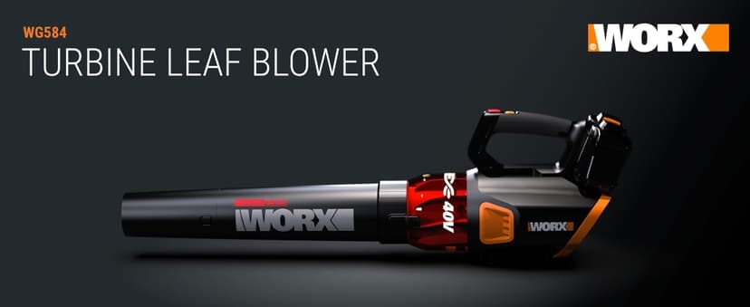 WORX 40V Turbine Leaf Blower Cordless Without Battery and Charger, Brushless Motor Blowers for Lawn Care, Compact and Lightweight Cordless Leaf Blower WG584.9 – Tool Only