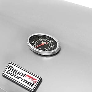 Royal Gourmet GT1001 Stainless Steel Portable Grill, 10000 BTU BBQ Tabletop Gas Grill with Folding Legs and Lockable Lid, Outdoor Camping, Deck and Tailgating, Silver