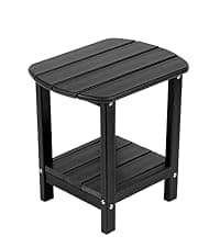 nalone Folding Adirondack Chairs Set of 2 with Cushions and Cup Holder, HDPE Plastic Oversized Patio Chair Weather Resistant, Used in Outdoor, Fire Pit, Deck, Garden, Campfire Chairs (Black)