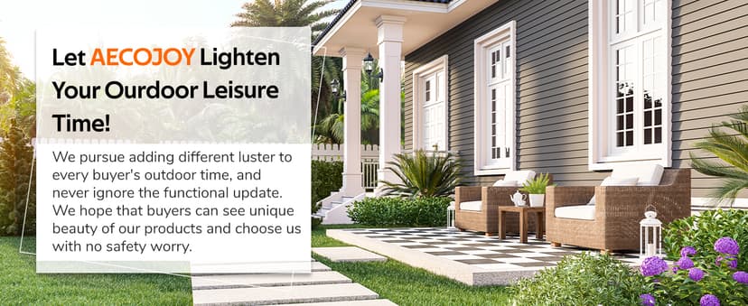 AECOJOY Outdoor Patio Swing Chair for Adults, 2-Seat Porch Swings with Adjustable Canopy, Outside Swing Bench with Removable Cushion, Suitable for Backyard, Garden, Yard, Poolside, Balcony (Beige)