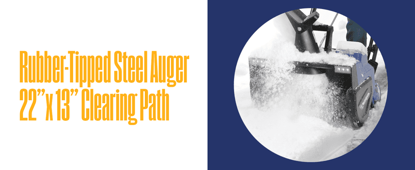 Westinghouse WSnow22 Corded Snow Blower 22 Inch, Steel Auger, Dual LED Lights, Electric Snow Blower with 25ft Throwing Distance, Plows 840lbs/min, Adjustable Chute