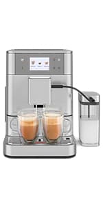 KitchenAid Semi Automatic Espresso Machine with Burr Grinder, KES6551, Porcelain White