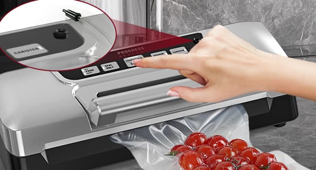 Next Gen Vacuum Sealer Machine, Potane Double Pump Food Vacuum Saver With Smart Visual Status System, Full Auto/Manual Functions, Built-in Safety Cutter&Guided Seal Bar, Start Kit Bags to Seal a Meal