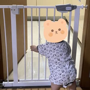 WAOWAO Triple Lock Baby Gate Extra Wide 67.32-72.04" Pressure Mounted Walk Through Swing Auto Close Safety Black Metal Dog Pet Puppy Cat for Stairs,Doorways,Kitchen