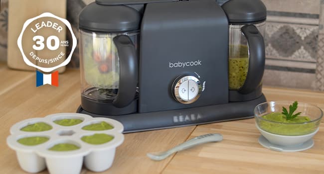 BEABA Babycook Duo 4 in 1 Baby Food Maker, Baby Food Processor, Baby Food Blender Baby Food Steamer, Make Fresh Healthy Baby Food at Home, 9.1 Cup Capacity, Makes 54 Servings in 20 Mins, Oat