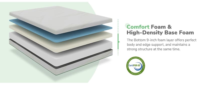 Novilla King Mattress in a Box, Memory Foam Mattress King Size 10 Inch, Medium Firm Mattress for Back Pain Relief and Support, Gel Infused, Ataraxia