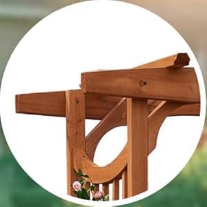 Solid Fir Wooden Garden Arch Premium Outdoor Trellis for Climbing Plants, 83.12”H×59”W×29.75’’D, Also can be Used for Wedding and Party Decoration