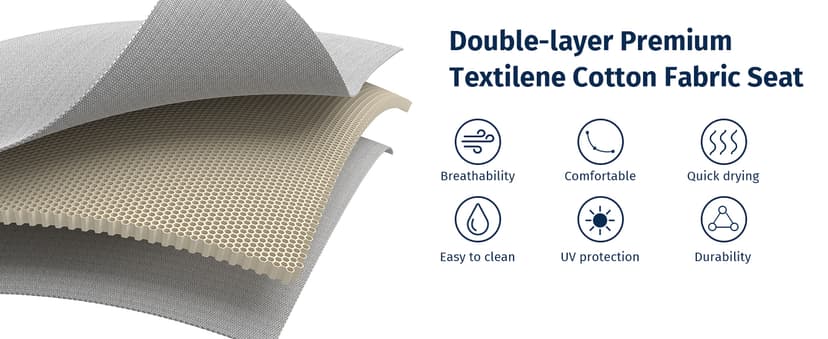 EAST OAK 4 Seats Outdoor Furniture Set, Waterproof Patio Furniture Set, Patio Loveseat with Coffee Table for Porch or Garden, 4-Piece Patio Conversation Sets for Balcony, Upgrade Grey