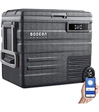BODEGACOOLER 12 Volt Refrigerator, RV Refrigerator APP Control, 65L(2.3cu.ft.) RV Fridge Freezer, Car Refrigerator with Lock, (4℉-46℉) Travel Compressor Cooler 12/24V DC for Truck, RV, Camping