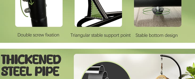 Hammock Stand Only Max 300lbs Hammock Chair Stand Only Heavy Duty Hanging Chair Stand 360 Degree Rotation Egg Chair Stand C Stand Frame for Egg Chair Indoor Outdoor Porch Swing