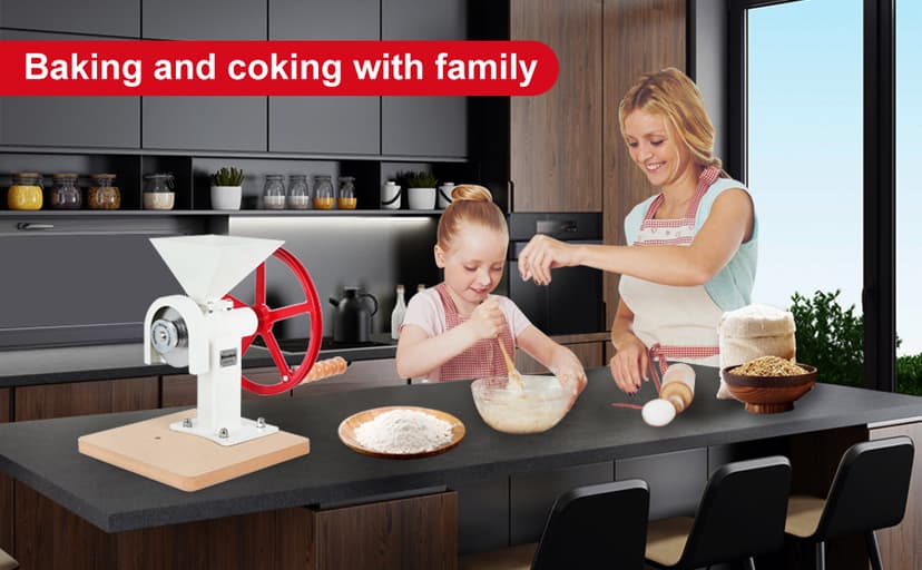 Manual Hand Grain Mill. Corn Wheat Flour Grinder. Masa Peanut Butter Maker. Stainless Steel Burrs