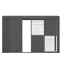 111S Takasho Louvered Pergola 10x13 Wood Grain Outdoor Aluminum Pergola with Adjustable Rainproof Roof Full Aluminum Frame Ideal for Outdoor Deck Garden Patio Durable, Cherry Oak