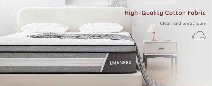 Queen Mattress, 14 Inch Innerspring Hybrid Mattresses in a Box with Gel Memory Foam, Individually Wrapped Encased Coil Pocket Spring Mattress, Pressure Relief, Medium Firm Support,60"*80"*14"…