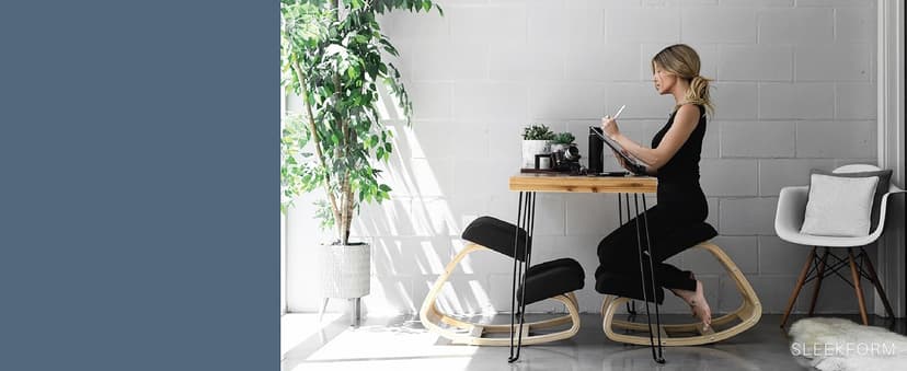 Sleekform Austin Kneeling Chair - Home Office Ergonomic Computer Desk Stool For Active Sitting