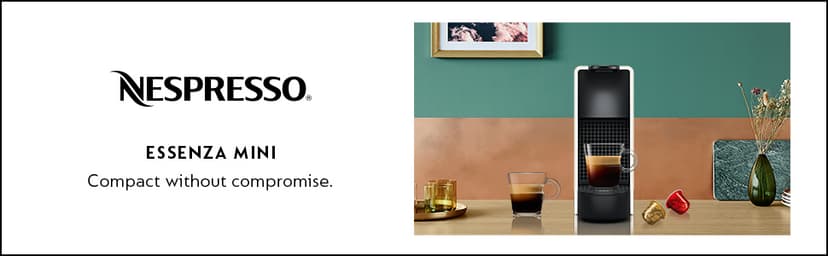 Nespresso Essenza Mini Espresso Machine by Breville with Milk Frother,20.3 fl oz, Piano Black